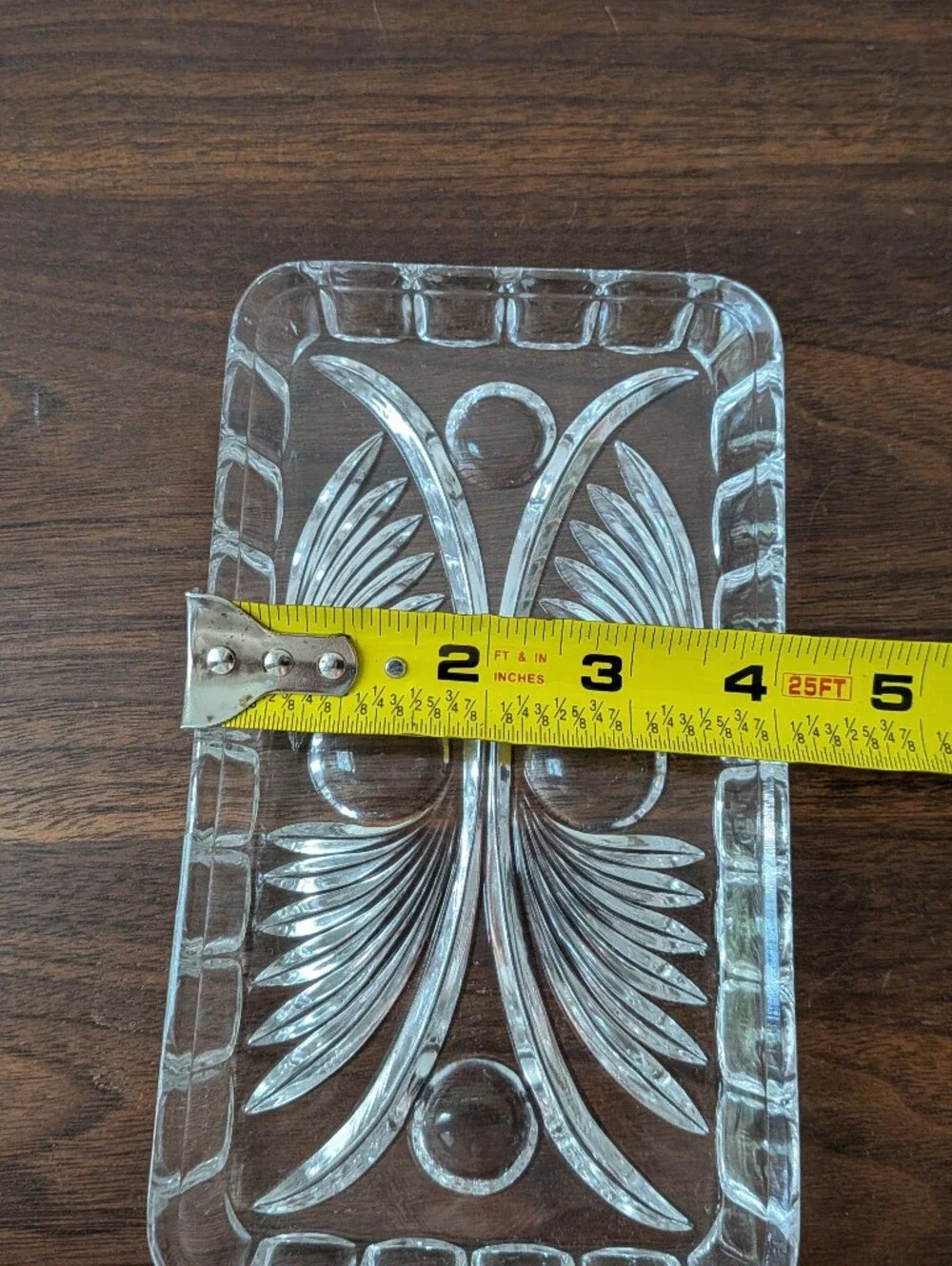 Princess House Crystal Swirls & Dots Creamer Sugar And Tray Set- 3 Pieces